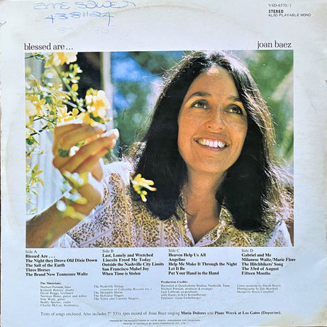 Joan Baez : Blessed Are... (2xLP, Album, Gat + 7", Single)