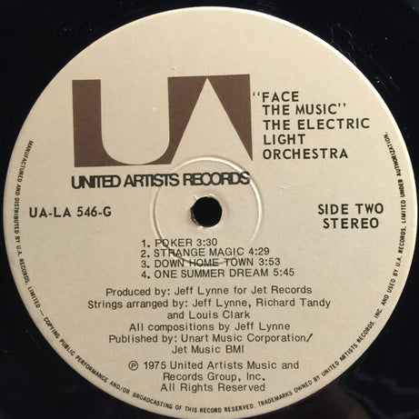Electric Light Orchestra : Face The Music (LP, Album)
