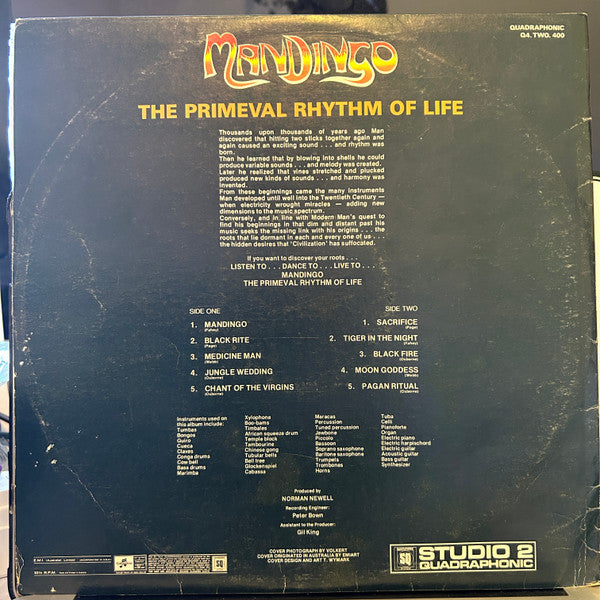 Mandingo (6) : The Primeval Rhythm Of Life (LP, Album, Quad)