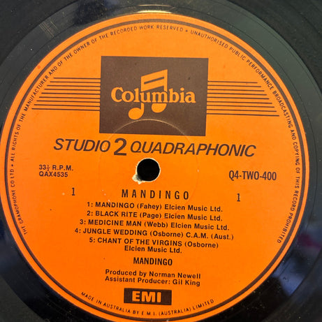 Mandingo (6) : The Primeval Rhythm Of Life (LP, Album, Quad)
