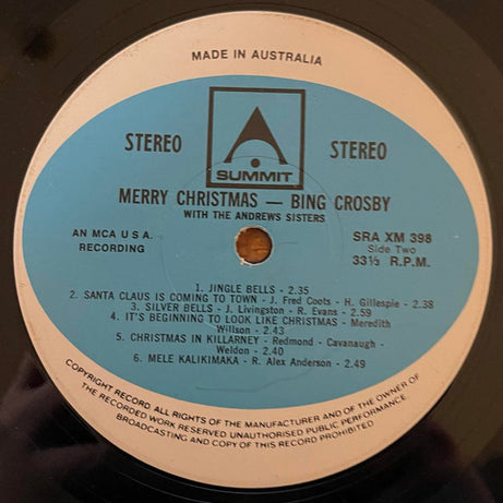 Bing Crosby : Merry Christmas (LP, Album, Mono, Alt)