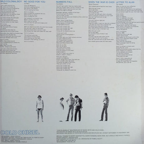 Cold Chisel : Circus Animals (LP, Album)