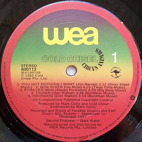 Cold Chisel : Circus Animals (LP, Album)