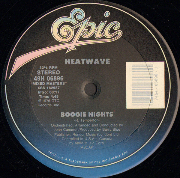 Heatwave : Boogie Nights / The Groove Line (12")