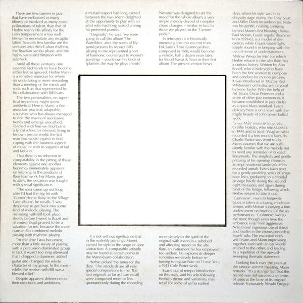 Herbie Mann & Bill Evans : Nirvana (LP, Album, RE)