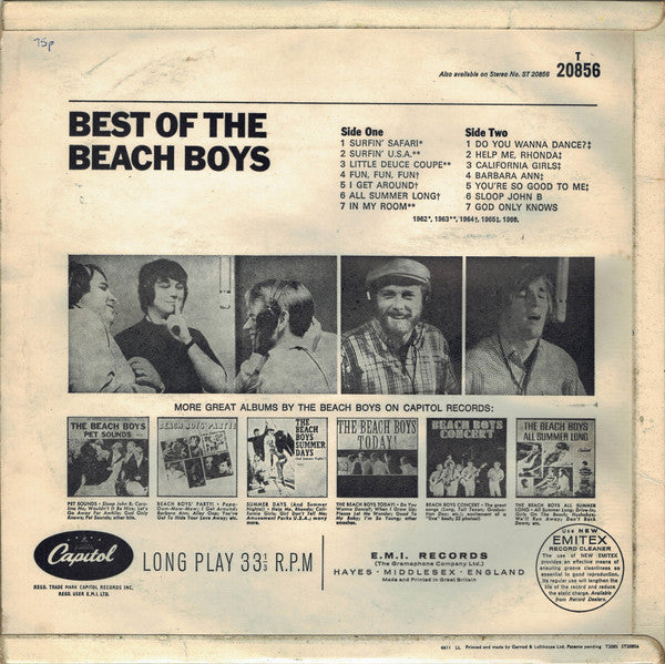 The Beach Boys : Best Of The Beach Boys (LP, Comp, Mono, RE)