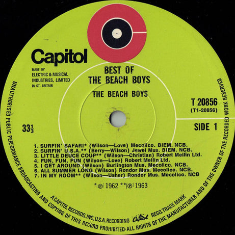 The Beach Boys : Best Of The Beach Boys (LP, Comp, Mono, RE)