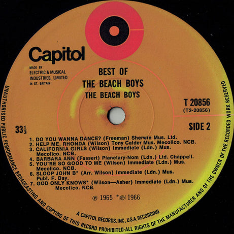 The Beach Boys : Best Of The Beach Boys (LP, Comp, Mono, RE)