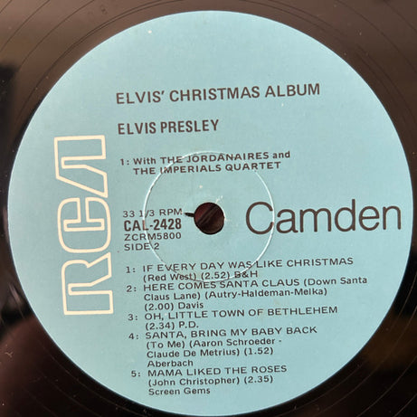 Elvis Presley : Elvis' Christmas Album (LP, Album, RE)