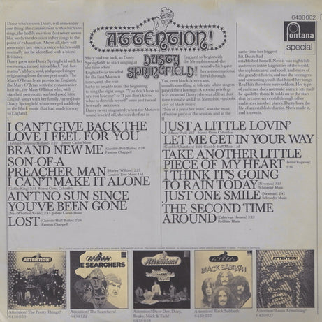 Dusty Springfield : Attention!  (LP, Comp)