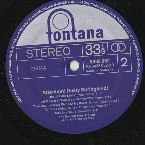 Dusty Springfield : Attention!  (LP, Comp)