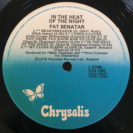 Pat Benatar : In The Heat Of The Night (LP, Album)