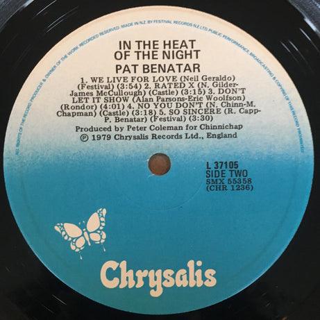 Pat Benatar : In The Heat Of The Night (LP, Album)