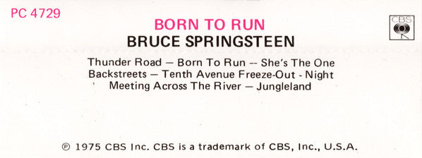 Bruce Springsteen : Born To Run (Cass, Album)