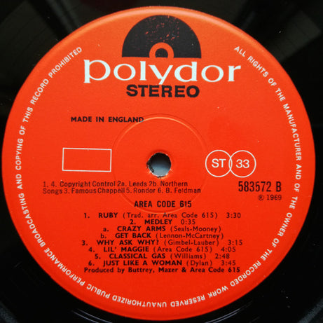 Area Code 615 : Area Code 615 (LP, Album)