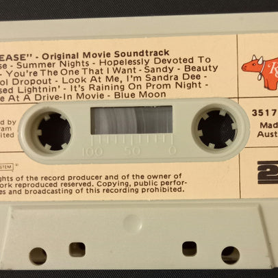 Various : Grease (The Original Soundtrack From The Motion Picture) (Cass, Album, Gra)