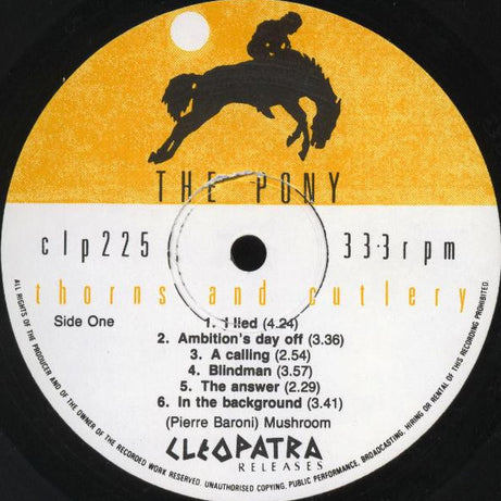The Pony : Thorns And Cutlery (LP, Album)