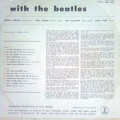 The Beatles : With The Beatles (LP, Album, Mono, RP)