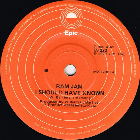 Ram Jam : Black Betty (7", Single)