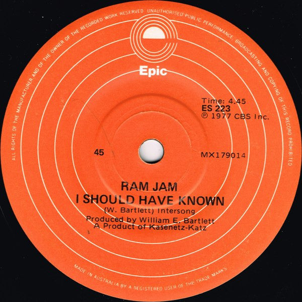 Ram Jam : Black Betty (7", Single)