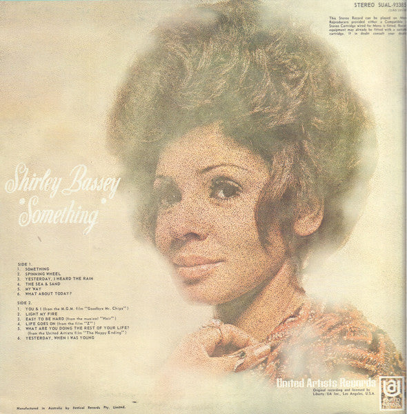 Shirley Bassey : Is Really "Something" (LP, Album, RP)