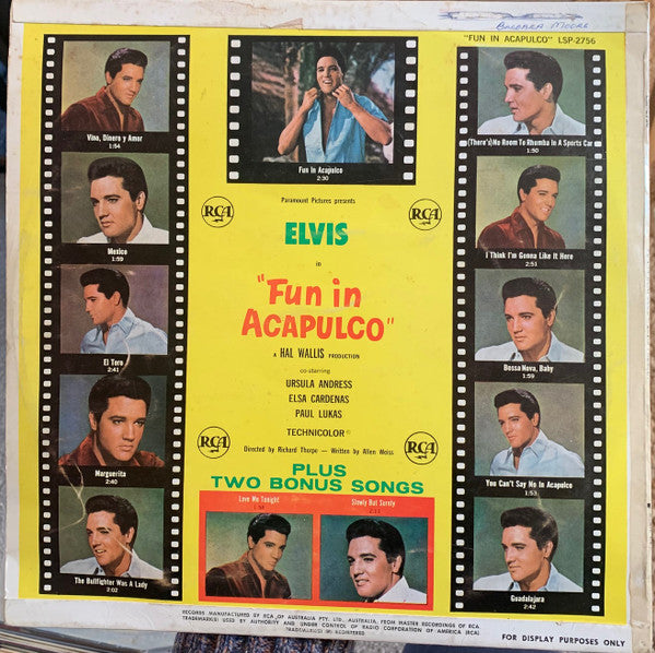 Elvis Presley : Fun In Acapulco (LP, Album)