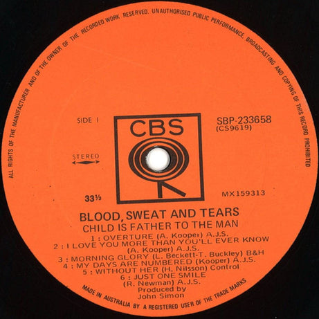 Blood, Sweat And Tears : Child Is Father To The Man (LP, Album)