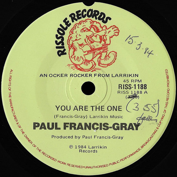 Paul Gray : You Are The One (7", Single)