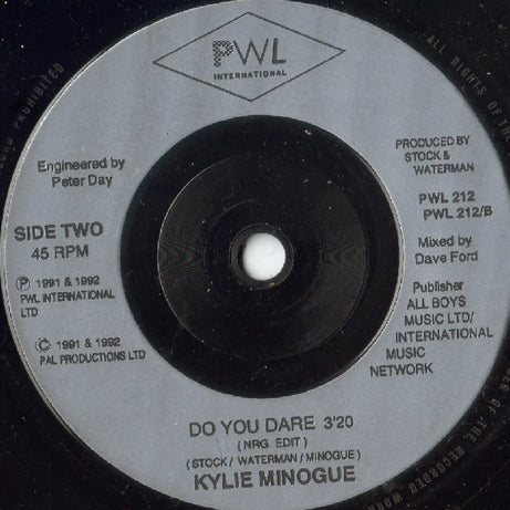 Kylie Minogue : Give Me Just A Little More Time (7", Single)
