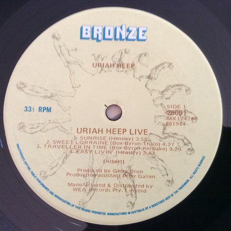 Uriah Heep : Uriah Heep Live (2xLP, Album, RE, Gat)