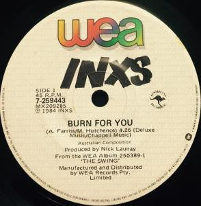 INXS : Burn For You (7", Single)