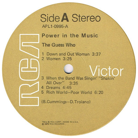 The Guess Who : Power In The Music (LP, Album)