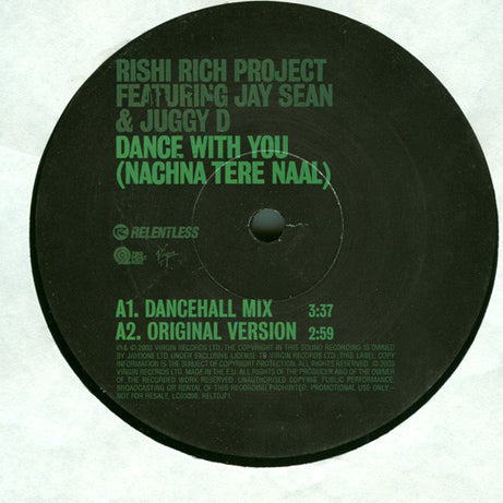 Rishi Rich Featuring Jay Sean & Juggy D : Dance With You (Nachna Tere Naal) (12", Promo)