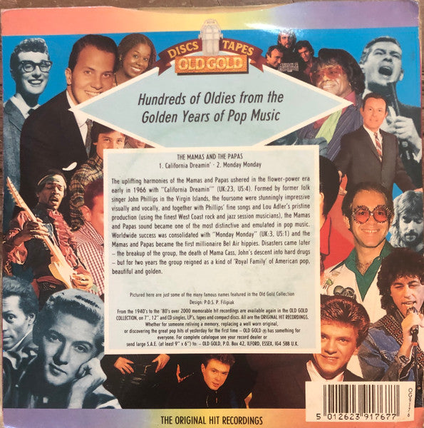 The Mamas & The Papas : California Dreamin' / Monday Monday (7", Single, RP)
