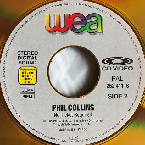 Phil Collins : No Ticket Required (CDV, 12", PAL, CLV)