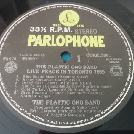 The Plastic Ono Band : Live Peace In Toronto 1969 (LP)