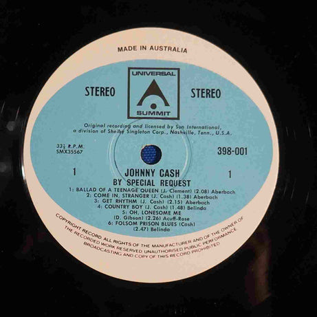 Johnny Cash : By Special Request (LP, Comp, J. )