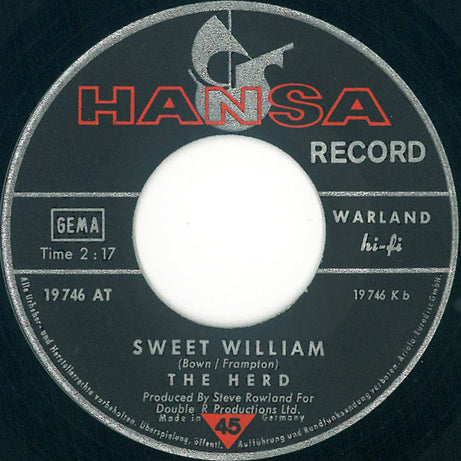 The Herd* : From The Underworld / Sweet William (7", Single)