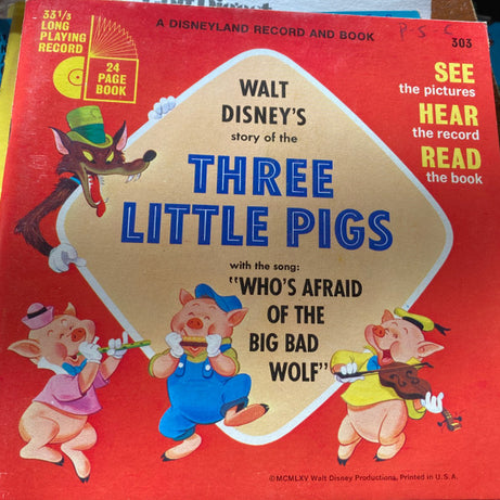 Robie Lester : Story Of The Three Little Pigs (7", RP, Styrene)