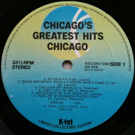 Chicago (2) : Chicago Greatest Hits (2 Album Set) (2xLP, Comp, Gat)