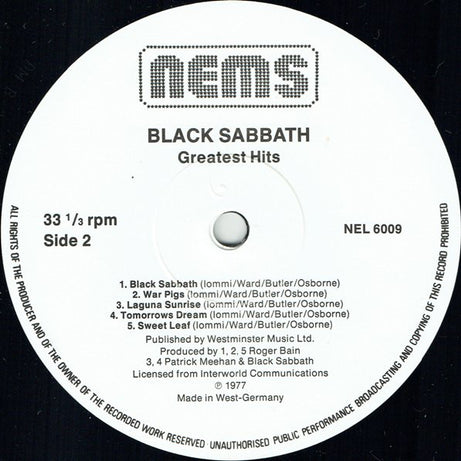 Black Sabbath : Greatest Hits (LP, Comp, RE)
