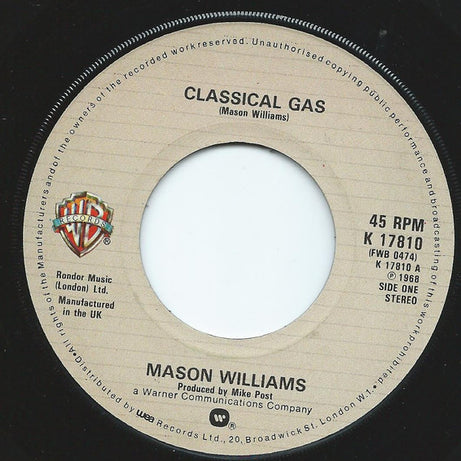 Mason Williams : Classical Gas (7")