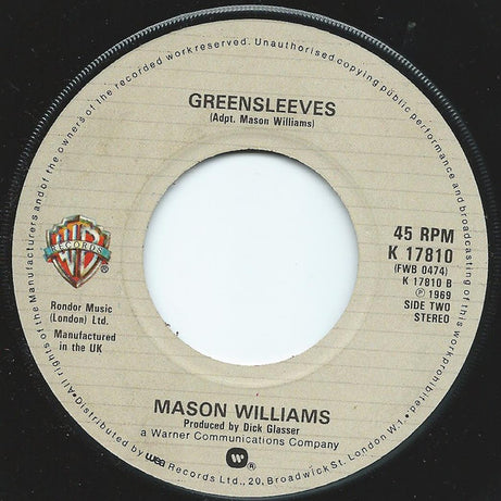 Mason Williams : Classical Gas (7")