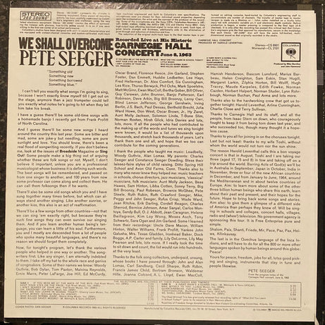 Pete Seeger : We Shall Overcome (LP, RE, Pit)