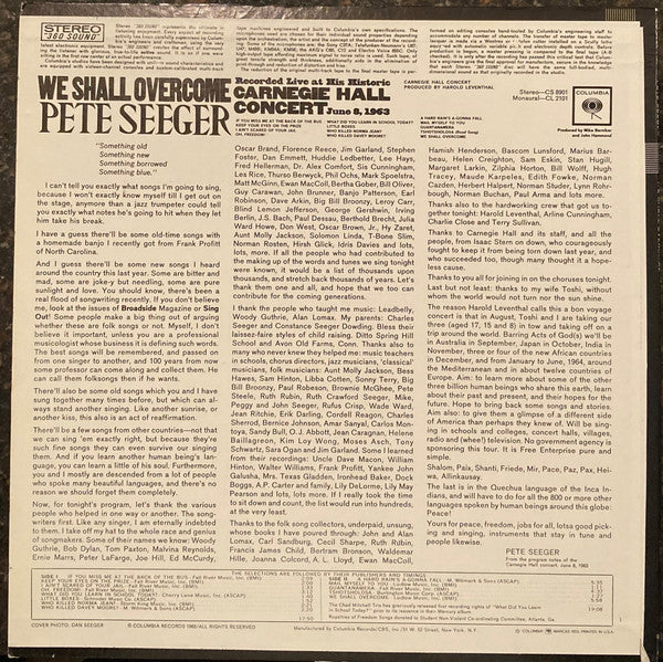 Pete Seeger : We Shall Overcome (LP, RE, Pit)