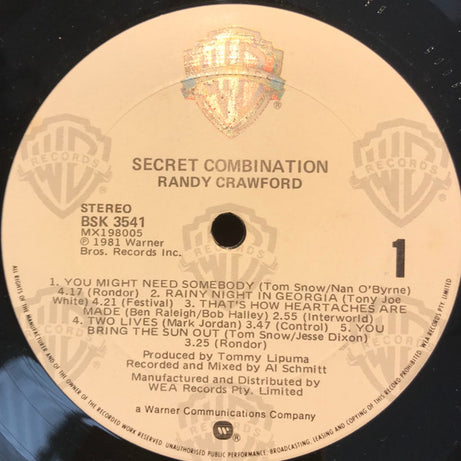 Randy Crawford : Secret Combination (LP, Album)
