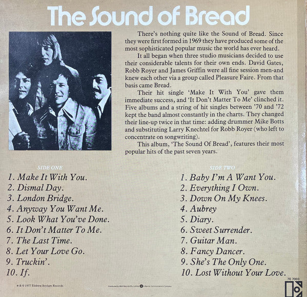 Bread : The Sound Of Bread - Their 20 Finest Songs (LP, Comp, RP)