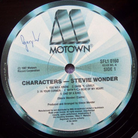 Stevie Wonder : Characters (LP, Album, Emb)