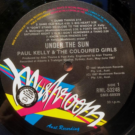 Paul Kelly And The Coloured Girls* : Under The Sun (LP, Album)