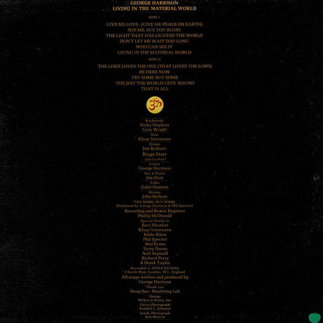 George Harrison : Living In The Material World (LP, Album, Gat)